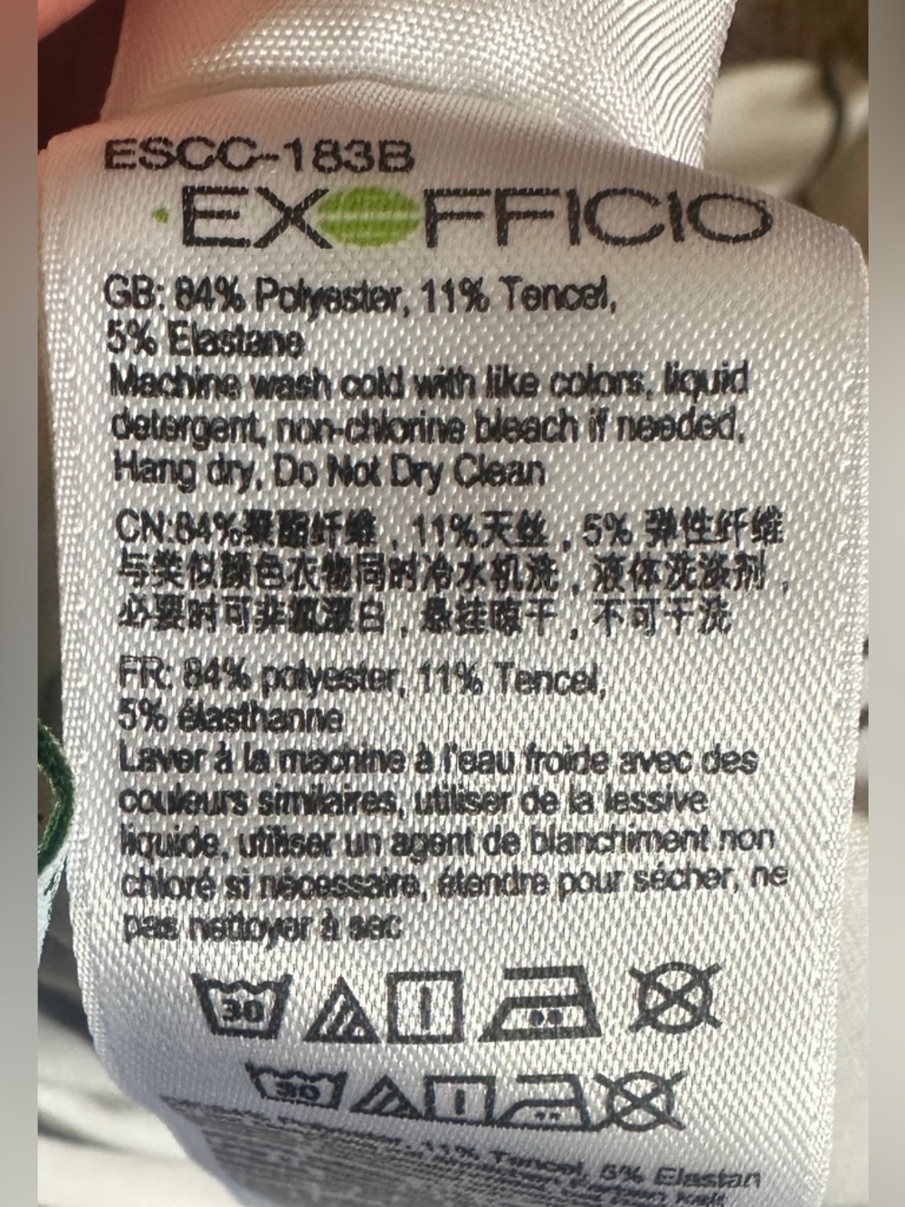 Exofficio black and white striped insect repelling top - Picture 7 of 9